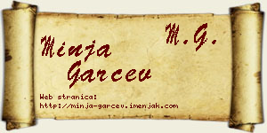 Minja Garčev vizit kartica